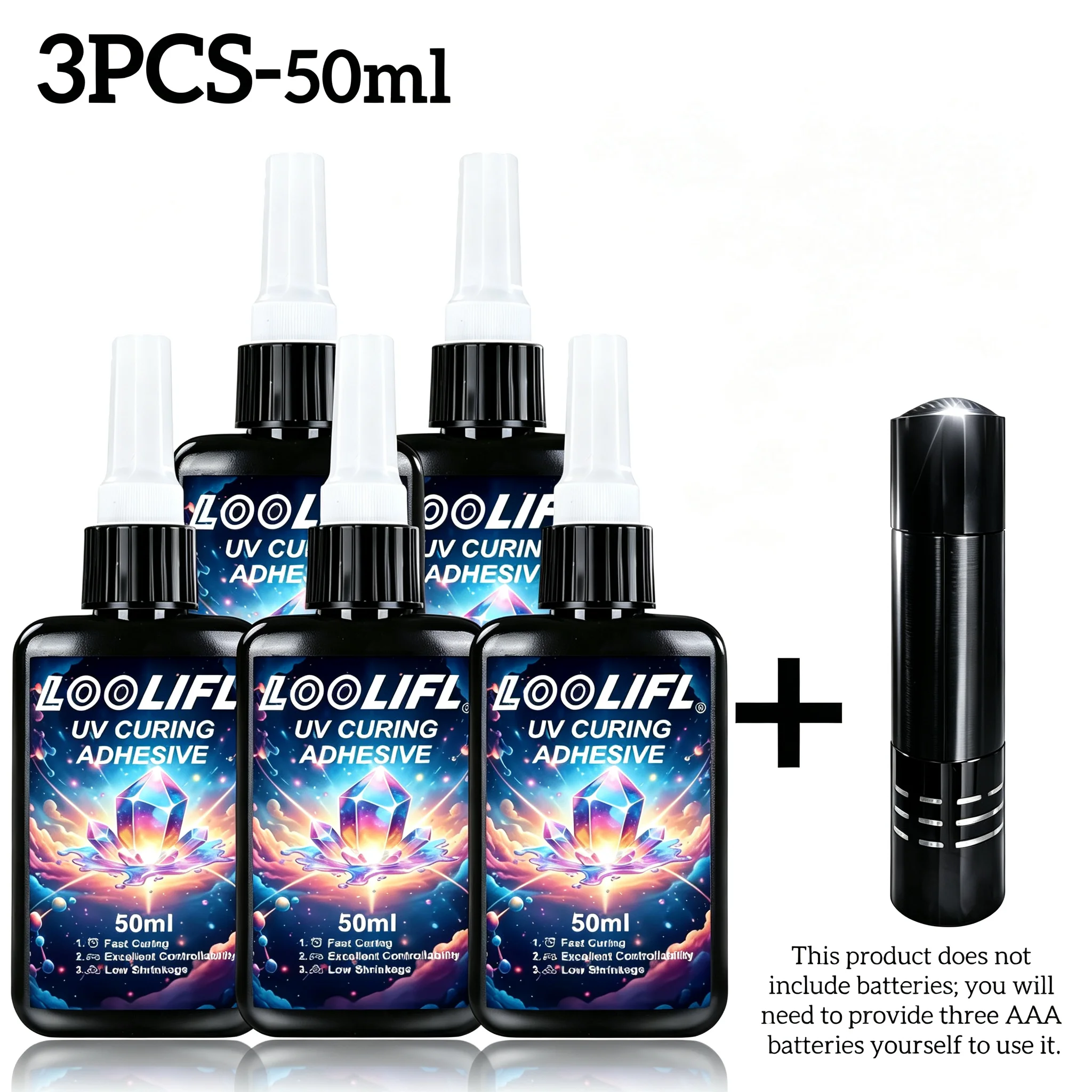 50ml UV-Harzkleber zum Kleben und Verschweißen, UV-Kleber, der mit einer Lampe schnell trocknet, geeignet zum Kleben von Glas, Metall, Holz und für DIY-Handwerksprodukte und Dekorationen. – Detail 11