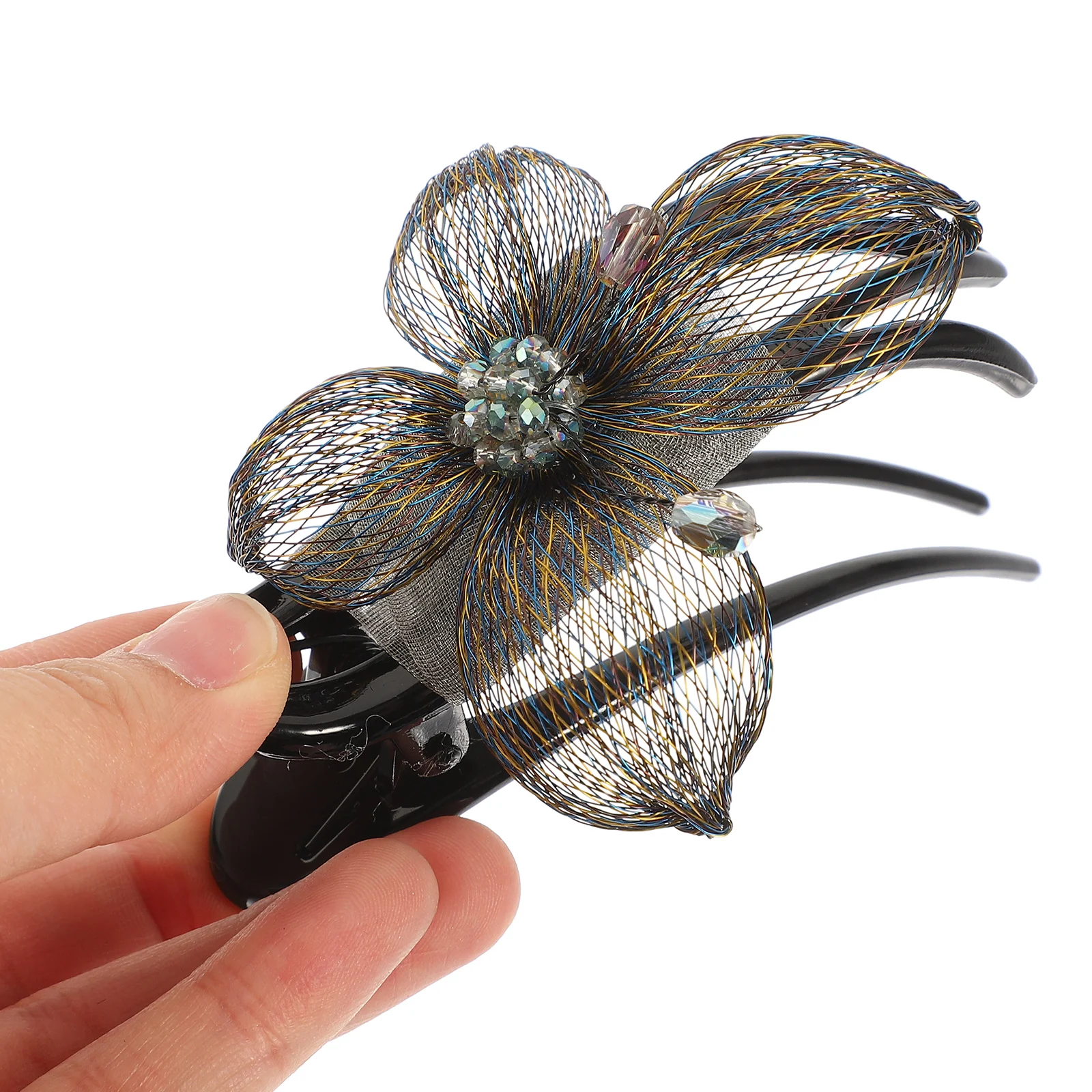 

Copper Wire Hairpin Barrettes Decorative Clips for Women Duck Billed Makeup Wedding Miss
