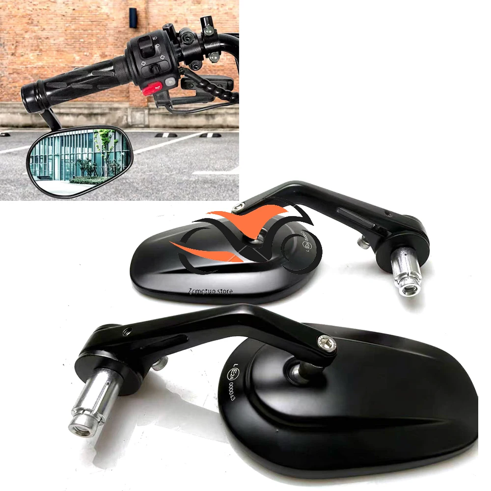 

2Pcs CNC Motorcycle Bar End Black Rearview Side Mirrors for Triumph Speed Triple