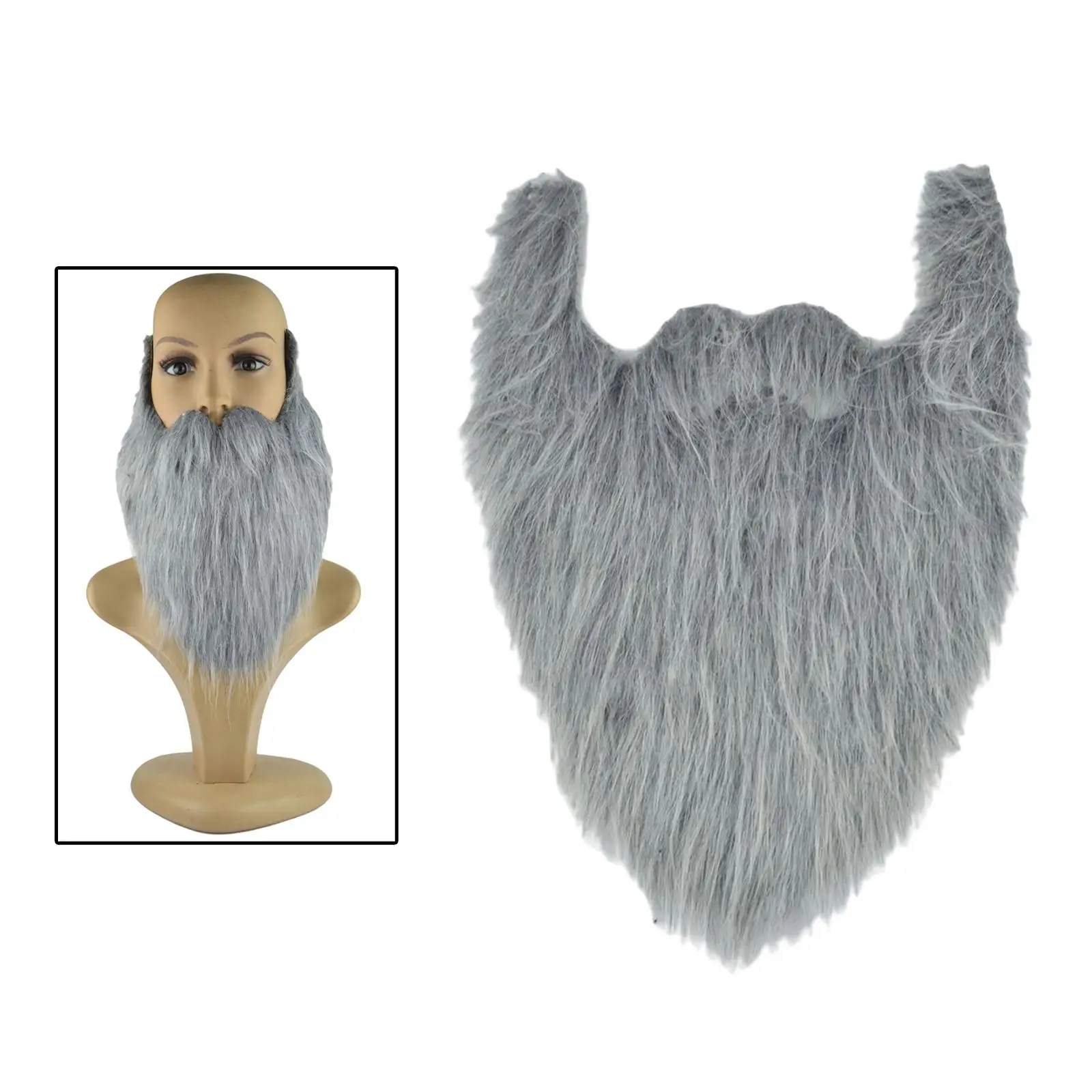 Divertente Costume lungo da barba finta per natale Halloween Party Costume Masquerade Holiday puntelli babbo natale barba sopracciglia