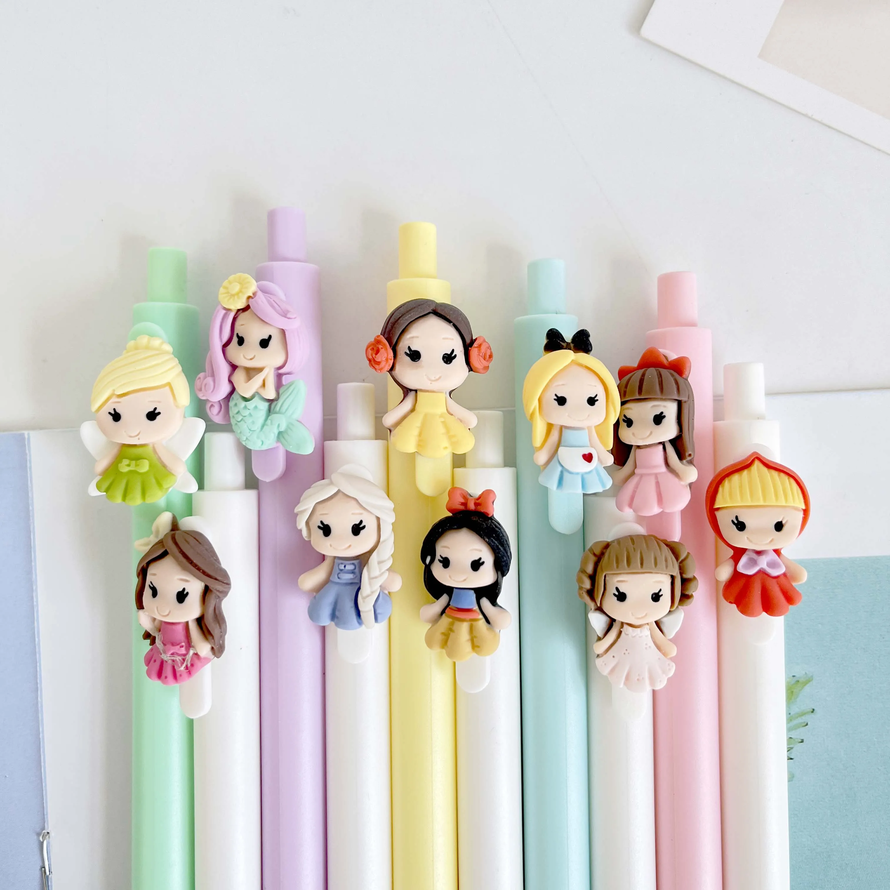 

10pcs stationery cute the princess pens stationary pens back to school korean stationery cute things pens kawaii cute pen