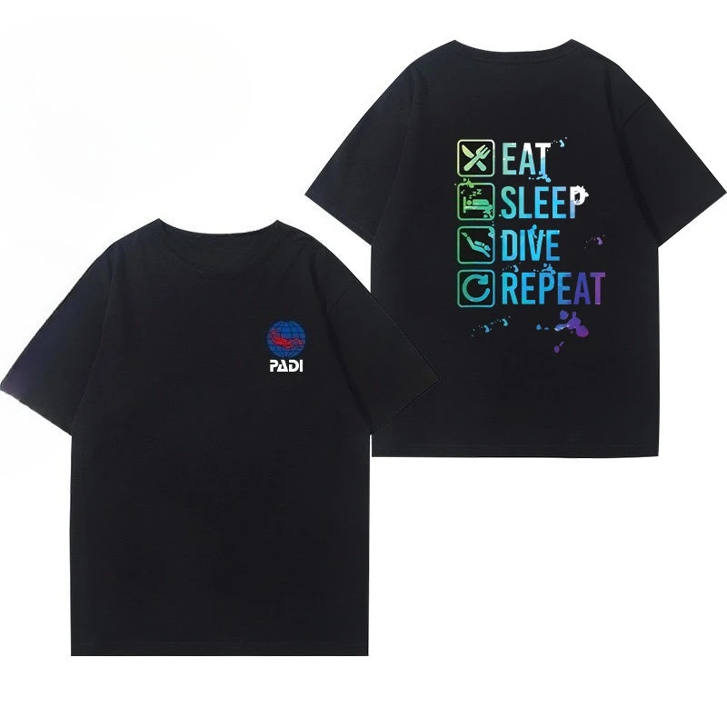 PADI Diving Instructor's Cotton T-shirt From CMAS World Diving Association Men's Clothing Women's 2026 Summer New T Shirt