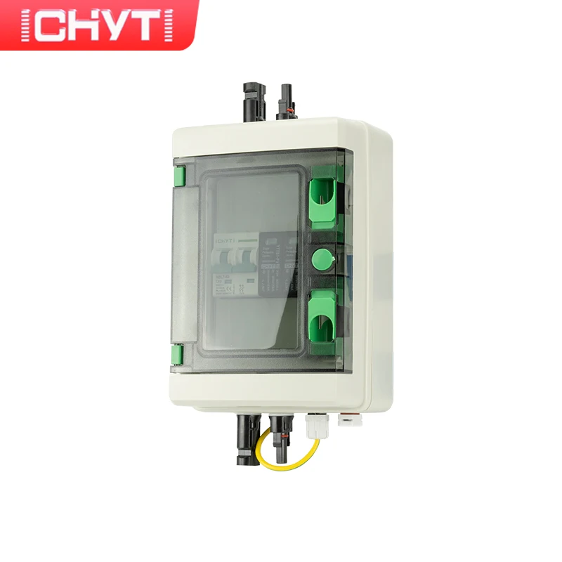 CHYT 1-in-1-out 600V Simple Outdoor Waterproof 1 String IP65 PV Solar Surge Lightning Protection DC MCB Combiner Box
