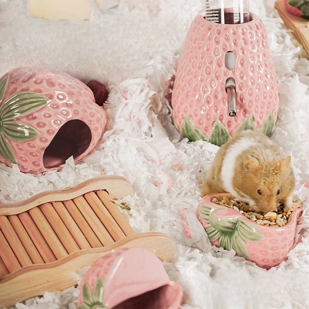 Керамический домик для хомяка, многофункциональная прочная креативная мебель, миска для еды для карликового хомяка, хорька, ежа, песчанки, мелких животных