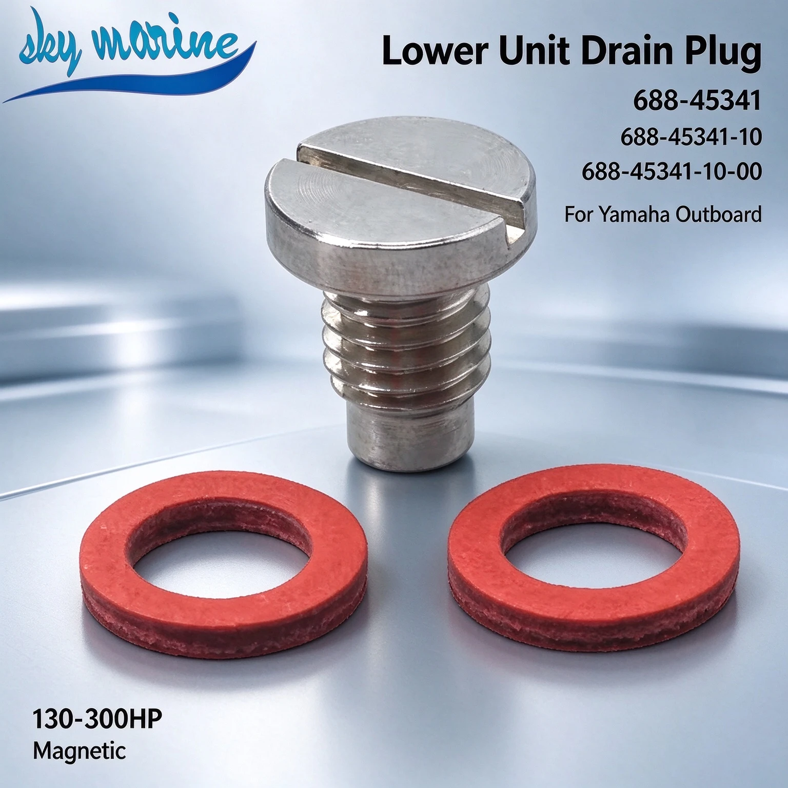 Outboard Lower Unit Drain Plug 688-45341 688-45341-10 688-45341-10-00 For Yamaha Outboard 130-300HP Magnetic Boat Engine Parts