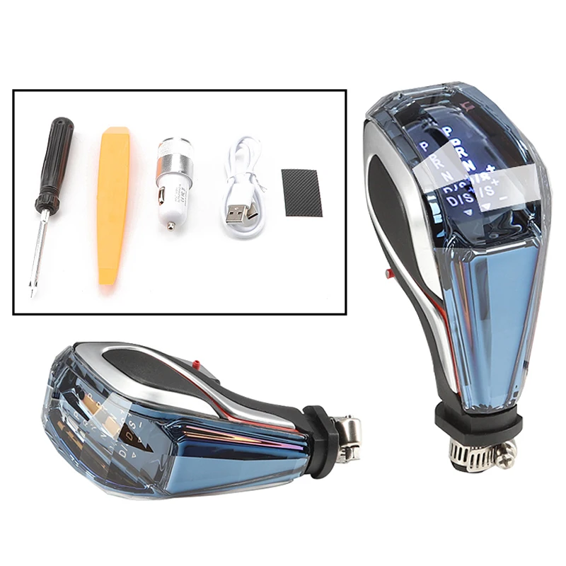 Kepala Gigi Kristal Led Dimodifikasi Mobil untuk Volkswagen Tiguan Mk2 Vw Passat B8B6 Cc Magotan Polo Golf 7 6 Tombol Shift Lavida Otomatis