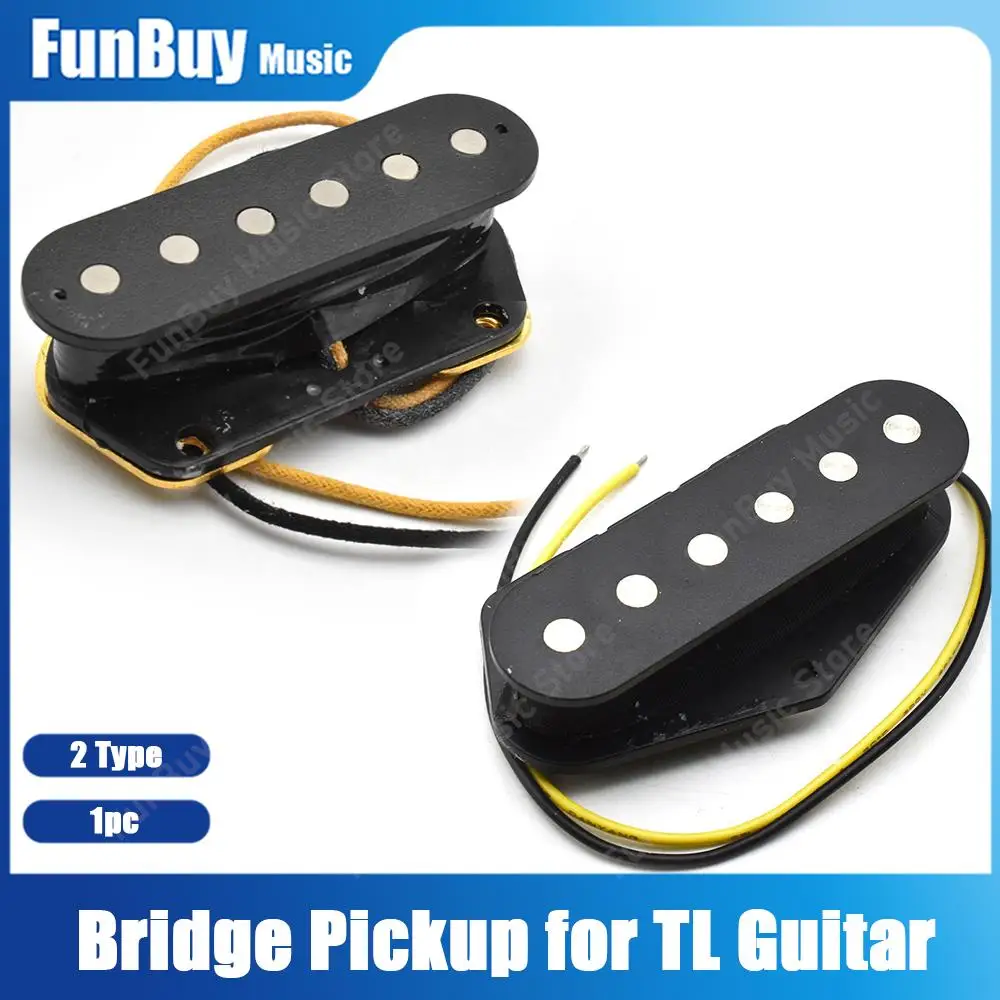 

1Pc 6 Strings Electric Guitar Bridge Pickup Ceramics Magnet / Alnico 5 for TL Electric Guitar Guitarra Parts Black