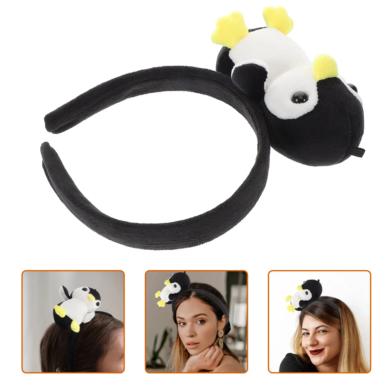 

Милая повязка на голову в виде пингвина, универсальный забавный ободок для волос для женщин, для празднования дня рождения, торжественных мероприятий, причудливых нарядов
