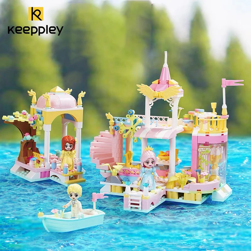 New Keeppley Building Block Wonderful Princess Castle Game Party Street View Cartoon Models Decoration Children\'s Toys Girl Gift