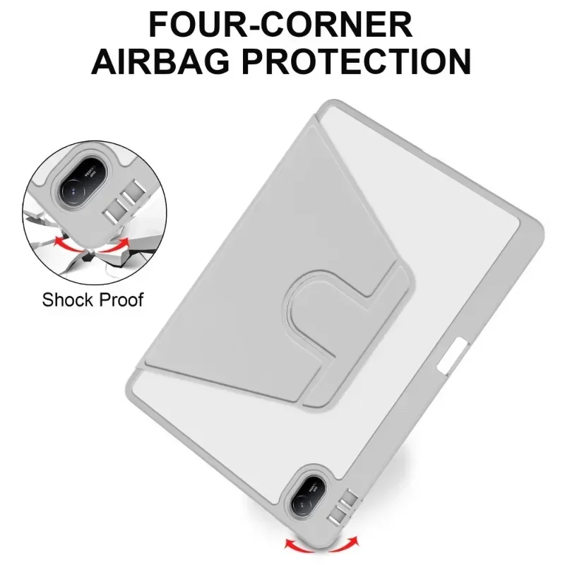 360 Rotating Tablet Case for iPad 11 Case A16 11th Generation 2025 11 inch Cover with Pencil Holder Horizontal/Vertical Stand