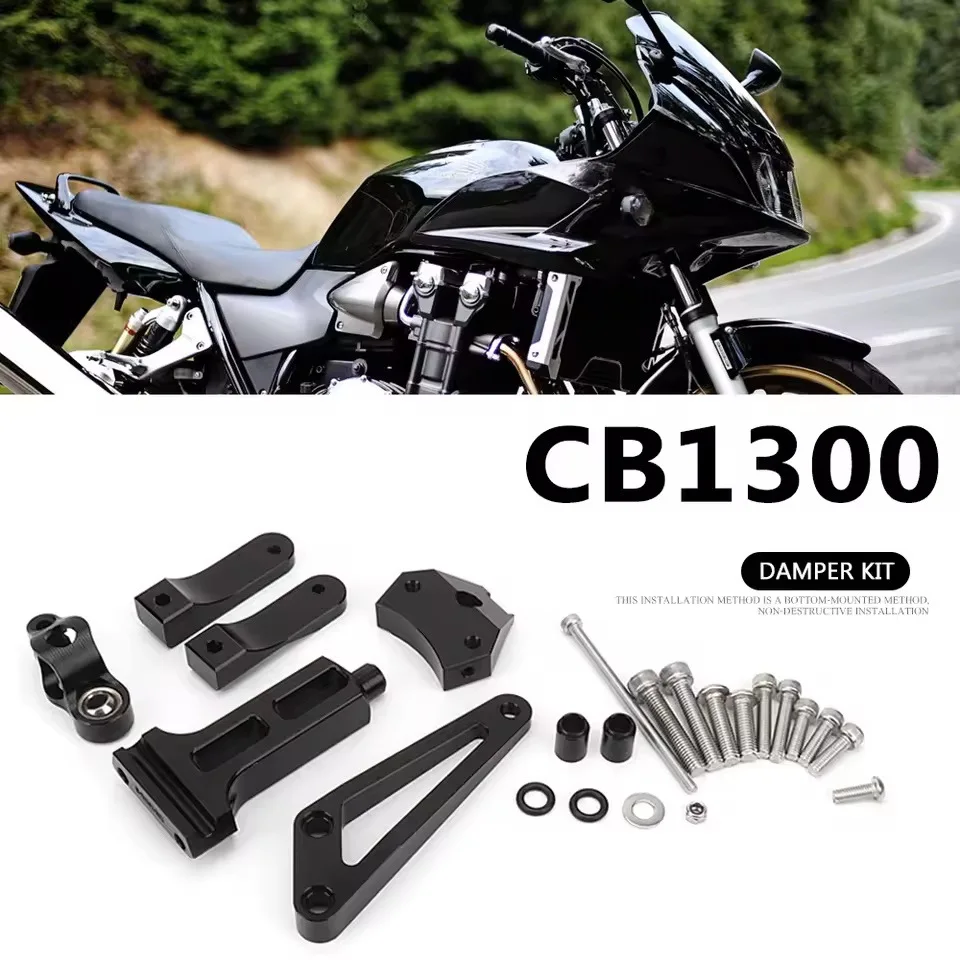 

For Honda CB1300 CB 1300 cb 1300 2003-2011 Motorcycle Adjustable Steering Damper Stabilizer Bracket Mount Kit Moto Accessories