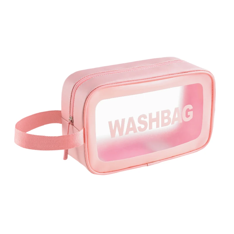 

1Pc Large Capacity S/M Women Single Layer Travel Storage Bag PU Waterproof Wash Bag Multi-Functional Bath Cosmetic Bags