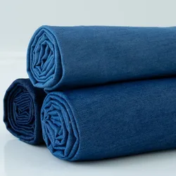 1M/2M/3M/5M Elastic polyester cotton denim fabric for jeans,Skirt，Jacket,shirt,bag,DIY, handmade Sewing  Fabric