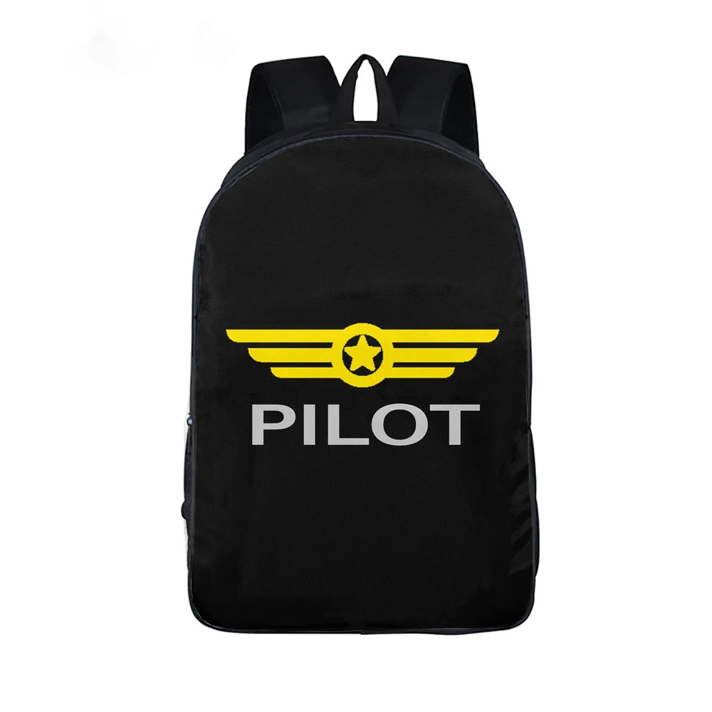 Pilot Captain Stripes Backpack for Women Men Travel Bag Teens School Bag Boys Bookbag Aviation Airplane College Student Daypack