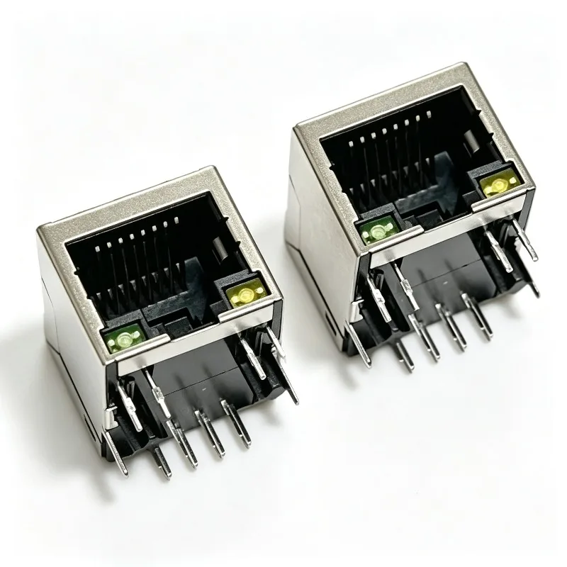 2PCS HR911105A Single Port RJ45 Connector With Magnetics Module And LED HR911105 filter