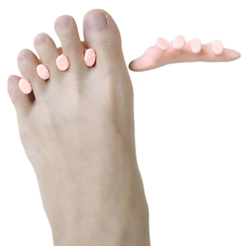 Corrector de silicona para el cuidado de los pies, Gel Hallux Valgus, separador de dedos, plantilla alisadora, pedicura, 2 unidades = 1 par