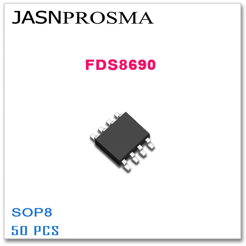 

JASNPROSMA FDS8690 SOP8 50PCS 30V 14A N-Channel 8690 High quality FDS