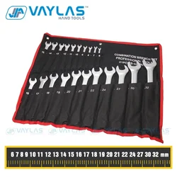 Veconor 21 PCS Combination Wrench Set Spanner Kit Open and Box End Metric 6~32mm Chrome Vanadium Home Car Repair Hand Tools