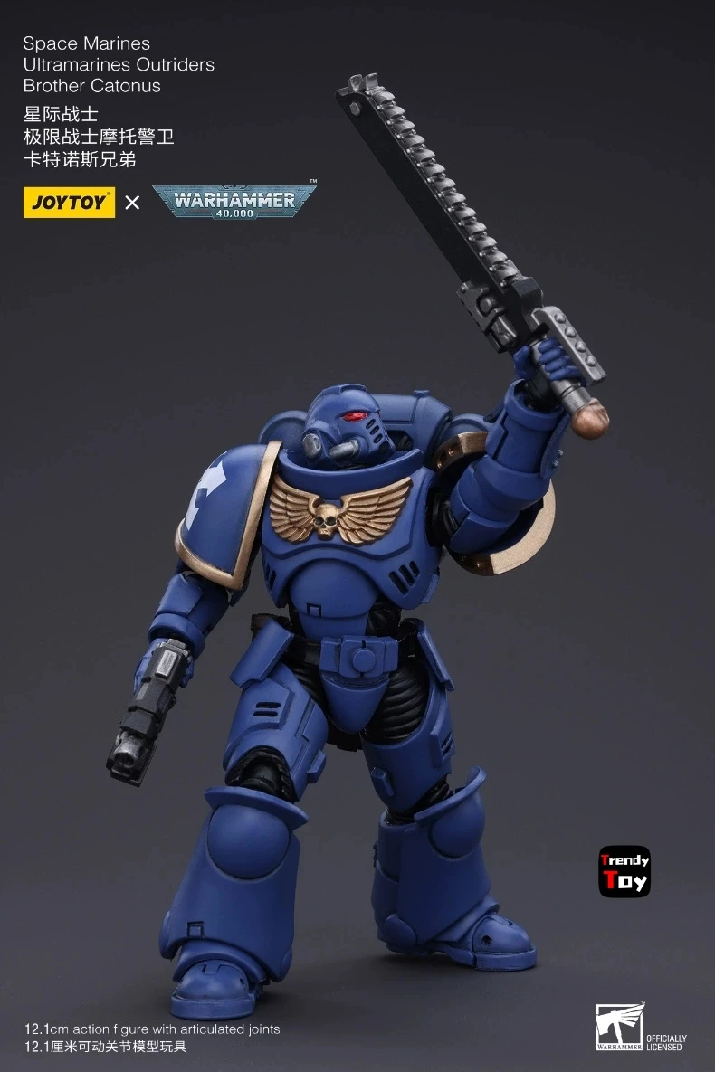 

【Доставка в течение 24 часов】Фигурки JOYTOY Warhammer 40K Space Marinas Ultramarines Outriders, 2 шт., масштаб 1/18