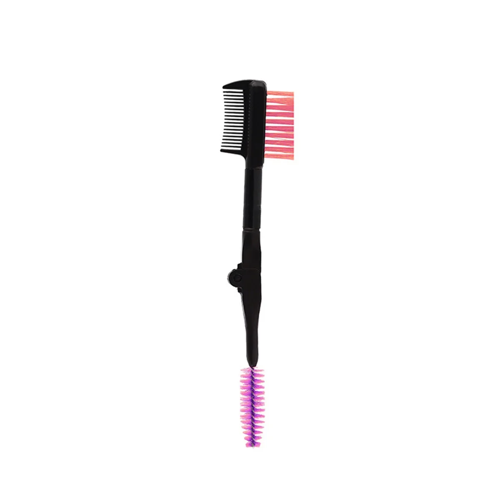 Eyelash Eyebrow Comb Makeup Brush Tool Mascara Wands Applicator Double-end Beauty Brush (Random Color)