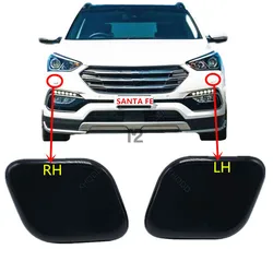 Pulverizador de limpieza de faros delanteros, cubierta de dispositivo de boquilla para Hyundai Santa Fe, 2015, 2016, 2017, 2018, 1 par