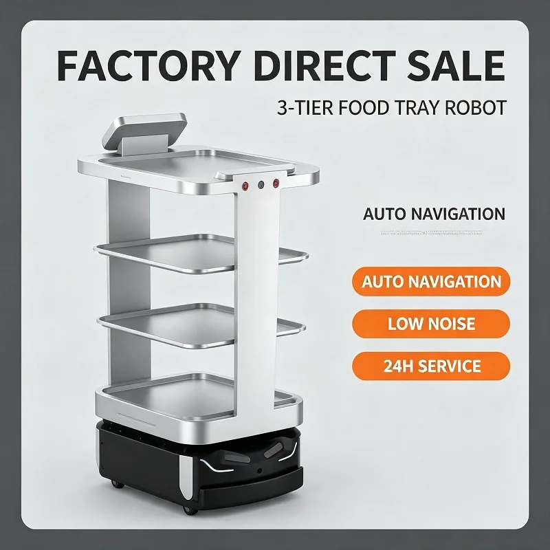 Custom Food Delivery Robot Autonomous Navigation Service Robot For Restaurant Hotel Cafe Automatic Meal Serving And Table Work