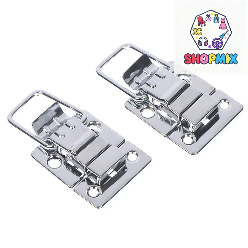 2Pcs Stainless Steel Chrome Toggle Latch For Chest Box Case Suitcase Tool Clasp