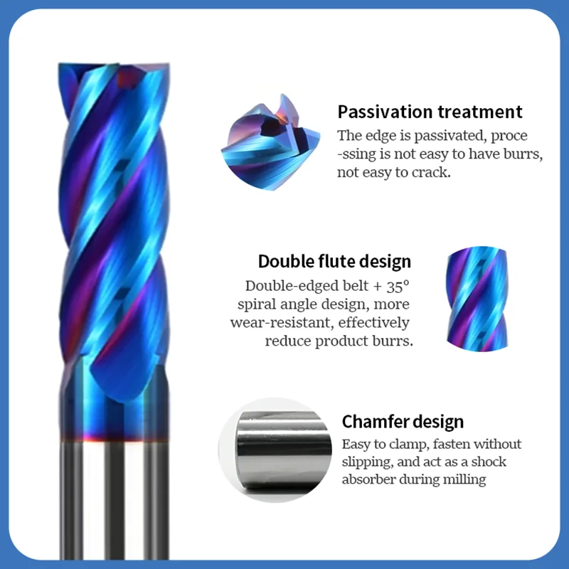 HRC65 Legierung Hartmetall-schaftfräser 4 6 8 10 12 14 16 18 20mm 4 Flöte Wolfram stahl Fräser CNC Bearbeitung Werkzeuge Platz Router Bit