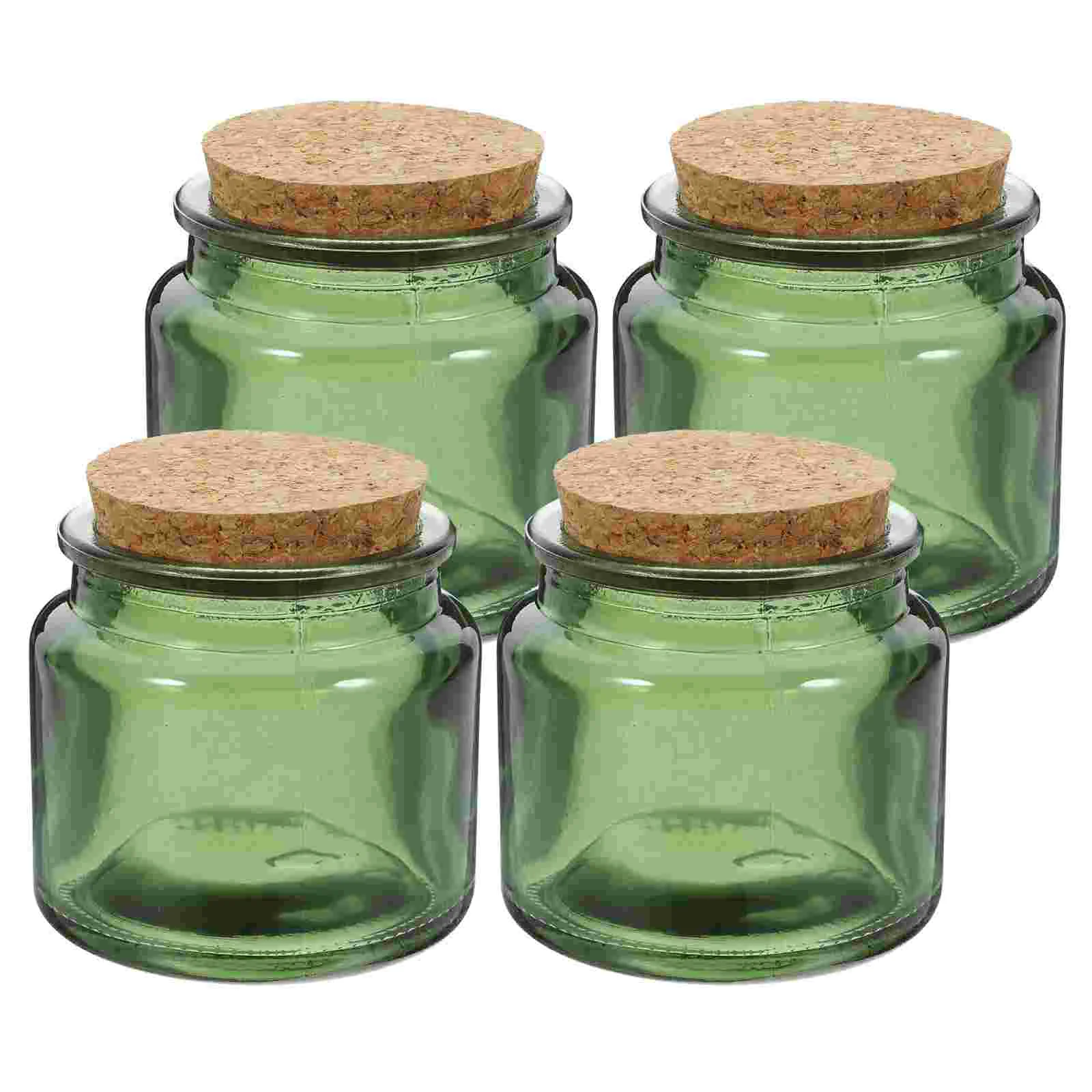 4 Pcs Holders Centerpieces Scented Cup Glass Tealight Bottle Desktop Empty Wood Votive Table Dinner Party Candles