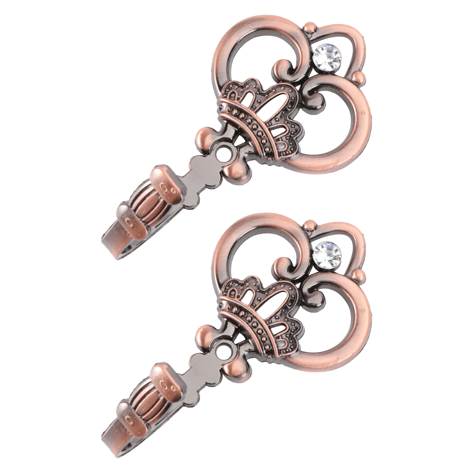 

Zinc Alloy Hooks Not Rust Fade Firm Simple European Crown Pattern Home Decor Multi Simple Curtain Holdbacks Use