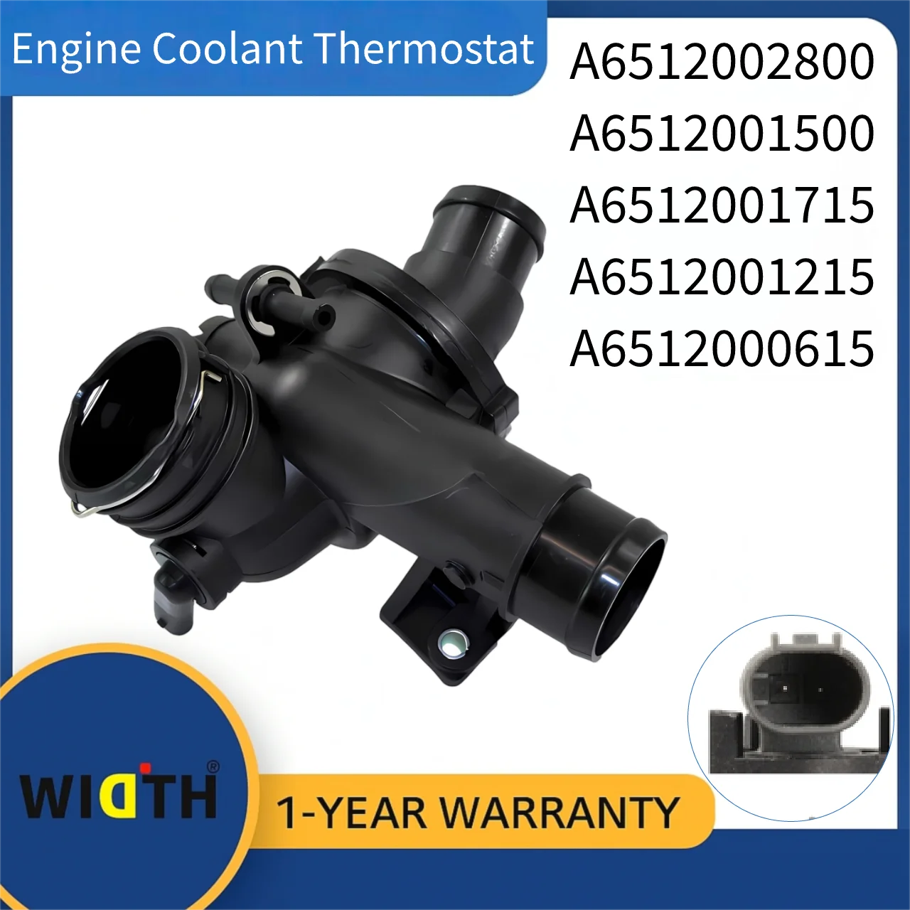 

A6512002800 A6512001500 A6512001715 A6512001215 A6512000615 Engine Coolant Thermostat for Mercedes-Benz V220 C220 V250 2011-2018