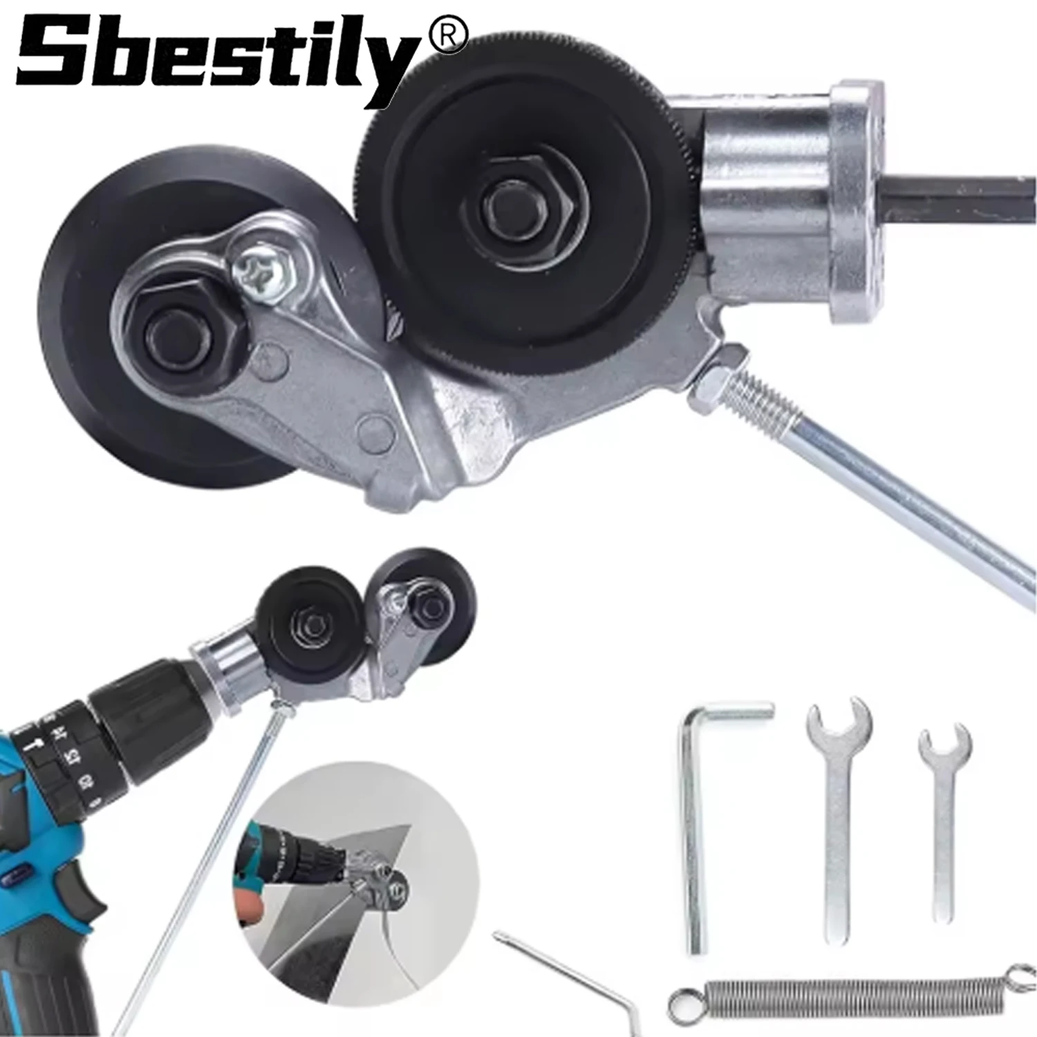 Electric Drill Plate Cutter Attachment Cutter Metal Nibbler Drill Attachment for Metal Cutting Copper Cutter