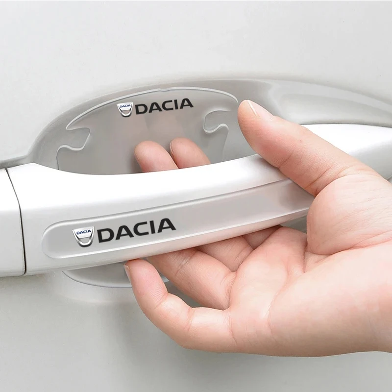 مقبض باب السيارة وعاء ملصقات شفافة شرائط حماية مضادة للتصادم ل داسيا داستر سانديرو ستيبواي لوجان لودجي عداء ببطء