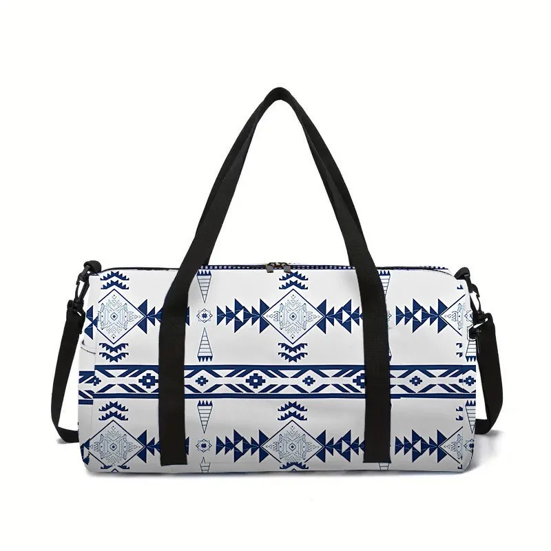 

Youthful ethnic style animal flower 3D Print Barrel Shape Crossbody Outdoor Sports Bags Gym Yoga Bag Large Capacity Travel Bags