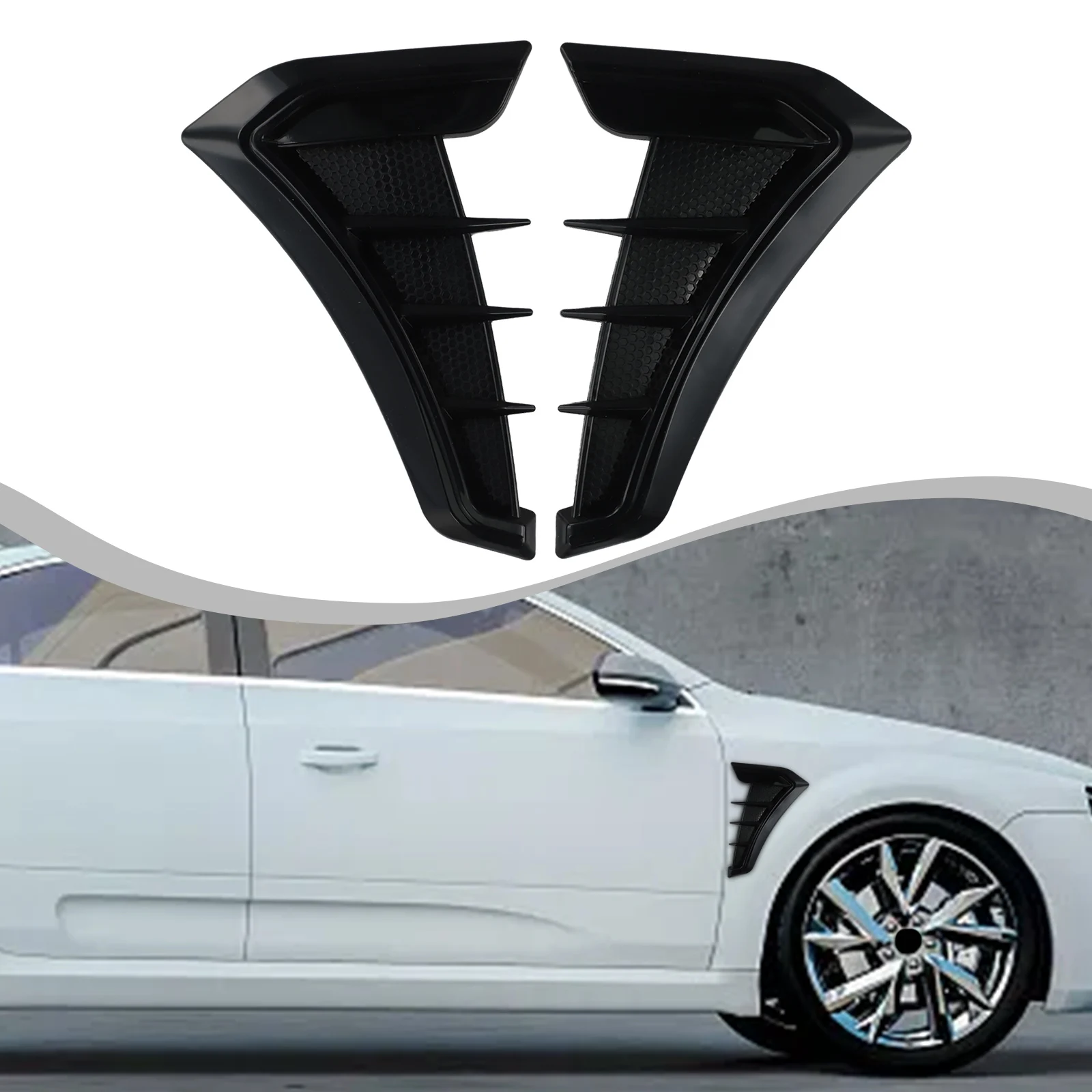 For Car Decoration Air Flow Intake Grille High Universality Fitment Stable Characteristics ABS Plastic Material