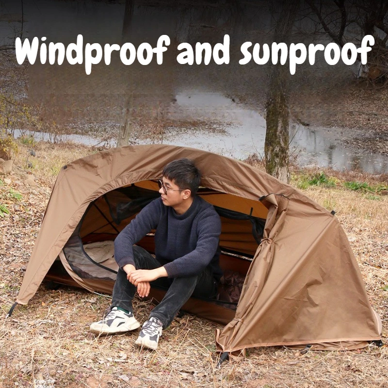 

Antimosquito Camping Tents Single Person Quick Opening Hiking Tent Outdoor Sunproof Windproof Foldable Shelters Wear Resistant