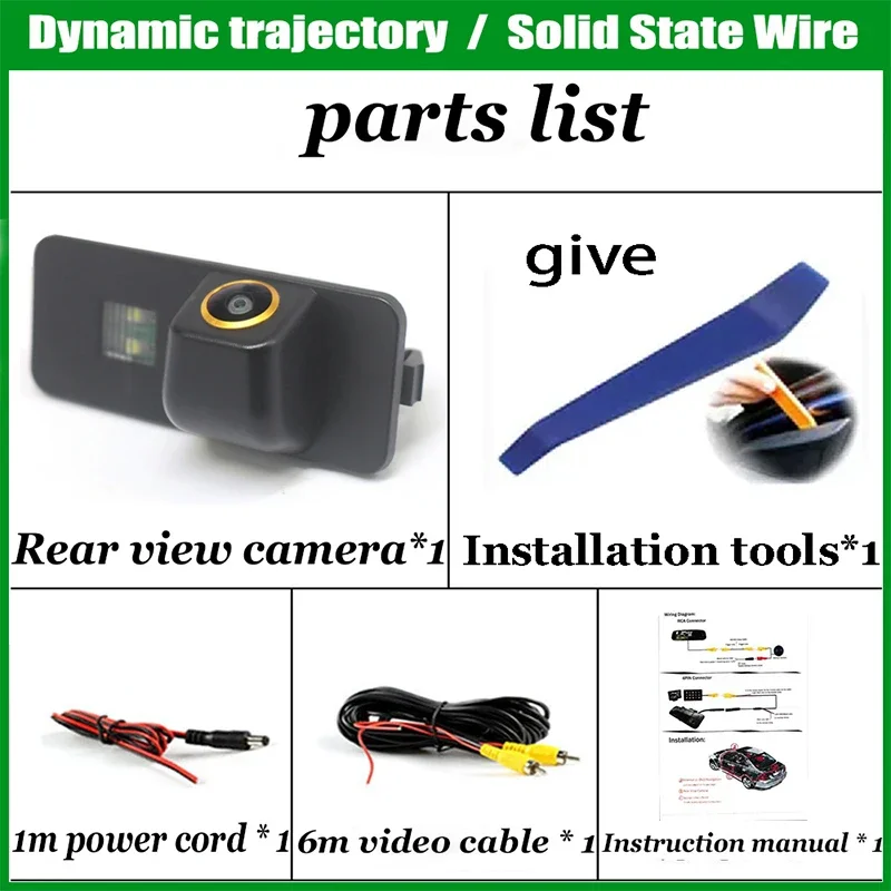 HD عين السمكة عكس الكاميرا ل Volkswagen VW Polo Hatchback 6R MK5 2010-2014 للرؤية الليلية الرؤية الخلفية احتياطية وقوف السيارات CCD #6