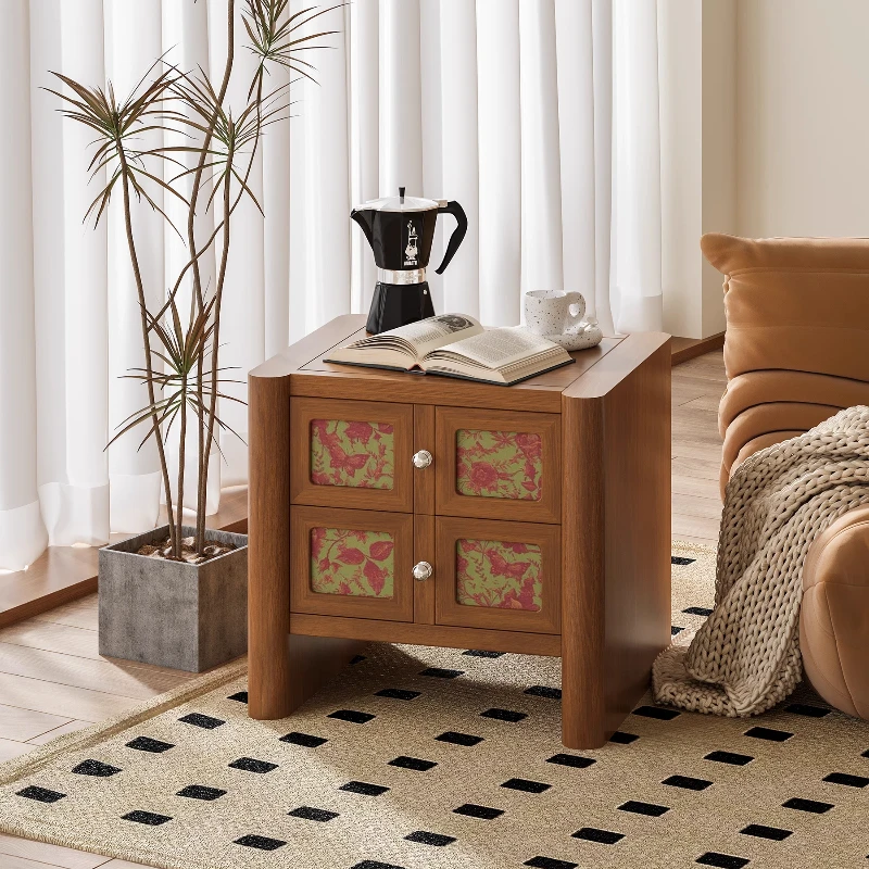 

Light luxury bedside table, bedroom double drawer chest