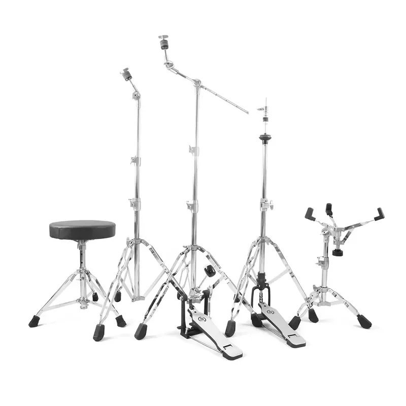 6 Pack Full Drum Hardware Set with Cymbal Bracket Snare Mount Hi Hat Rack 316 Series Drum Rack Kit
