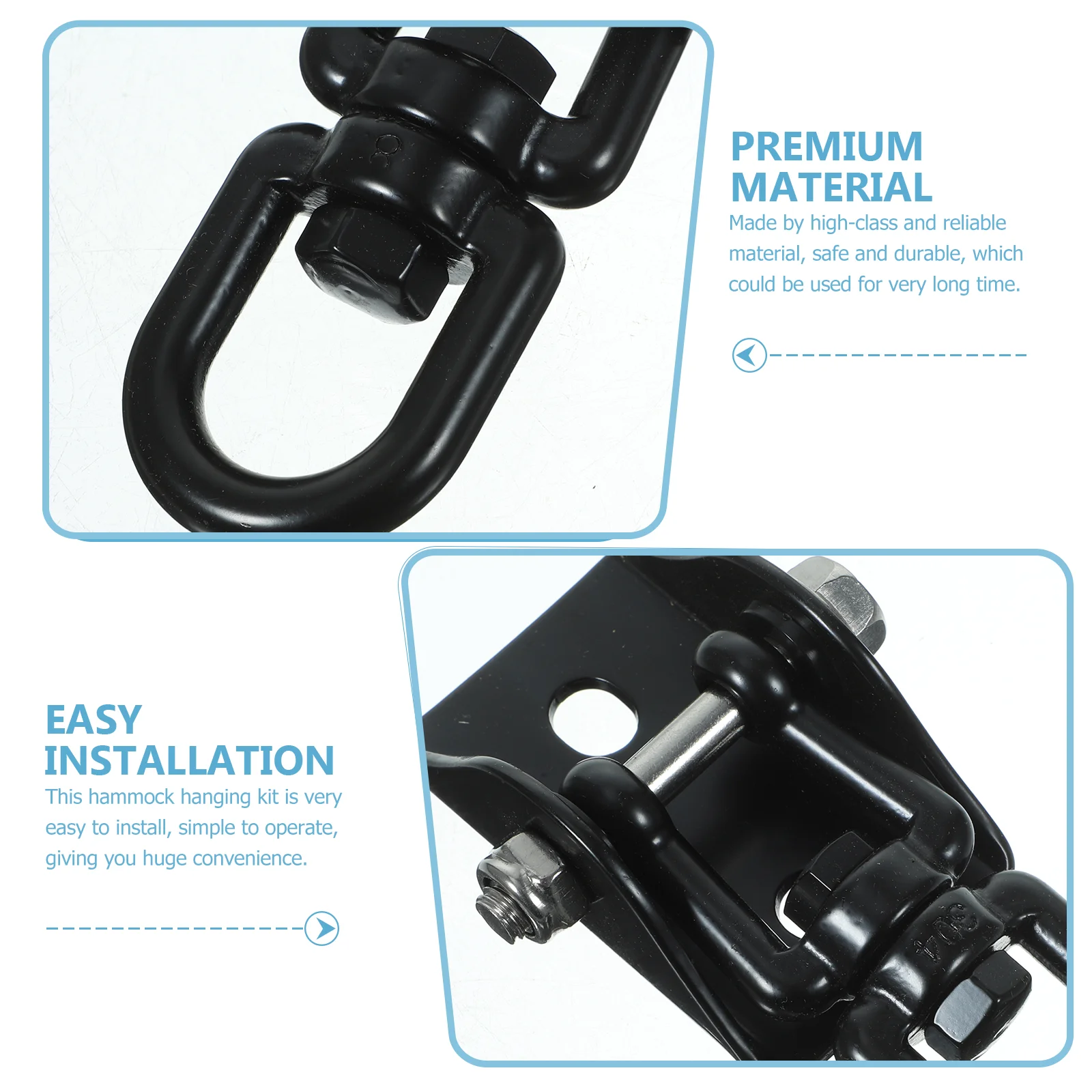 Swing Hook Hammock Hanging Kit Hanger Hooks Heavy Duty Parts Ceiling Stainless Steel Hangers Carabiner Accessories Clothes