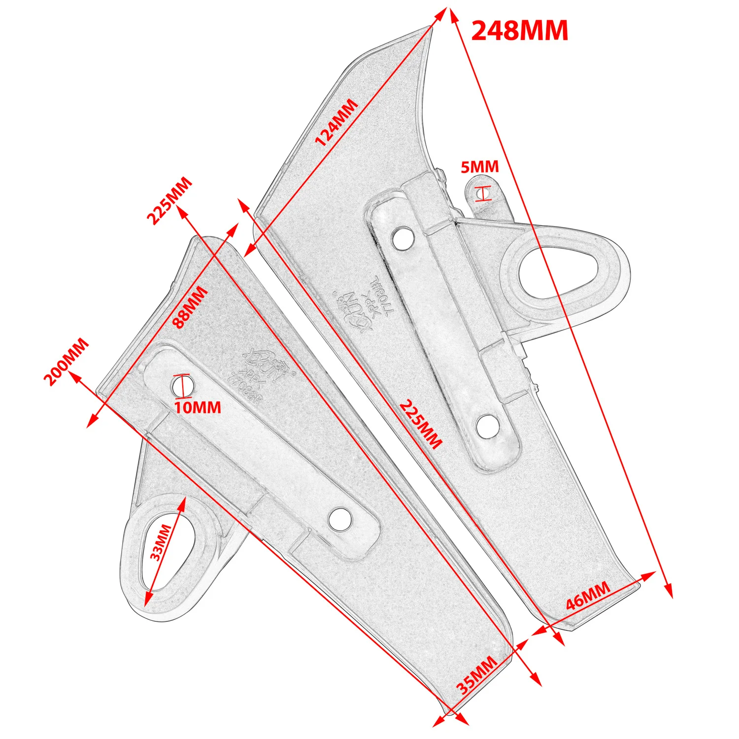 Motorrad-Kühler-Seitenteile für MT-09 MT09 MT09 ABS-Kunststoff, Kühlsystem-Schutzabdeckung, Verkleidungsset 2017–2024 2020 2021