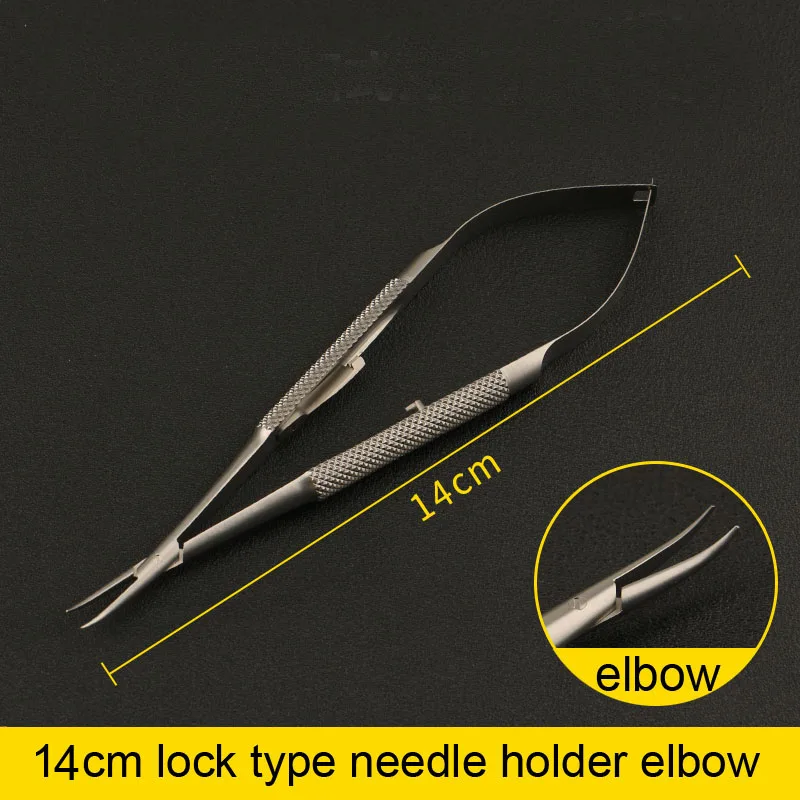 Lock-type Needle Holder  Microsurgery Needle Device Stainless Steel Fine Needle Holder