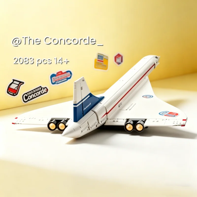

Hot Sales MOC 10318 Airliner Space Shuttle Model Airbus Concorde Building Kit Supersonic Educational Toy For Kids Birthday Gifts