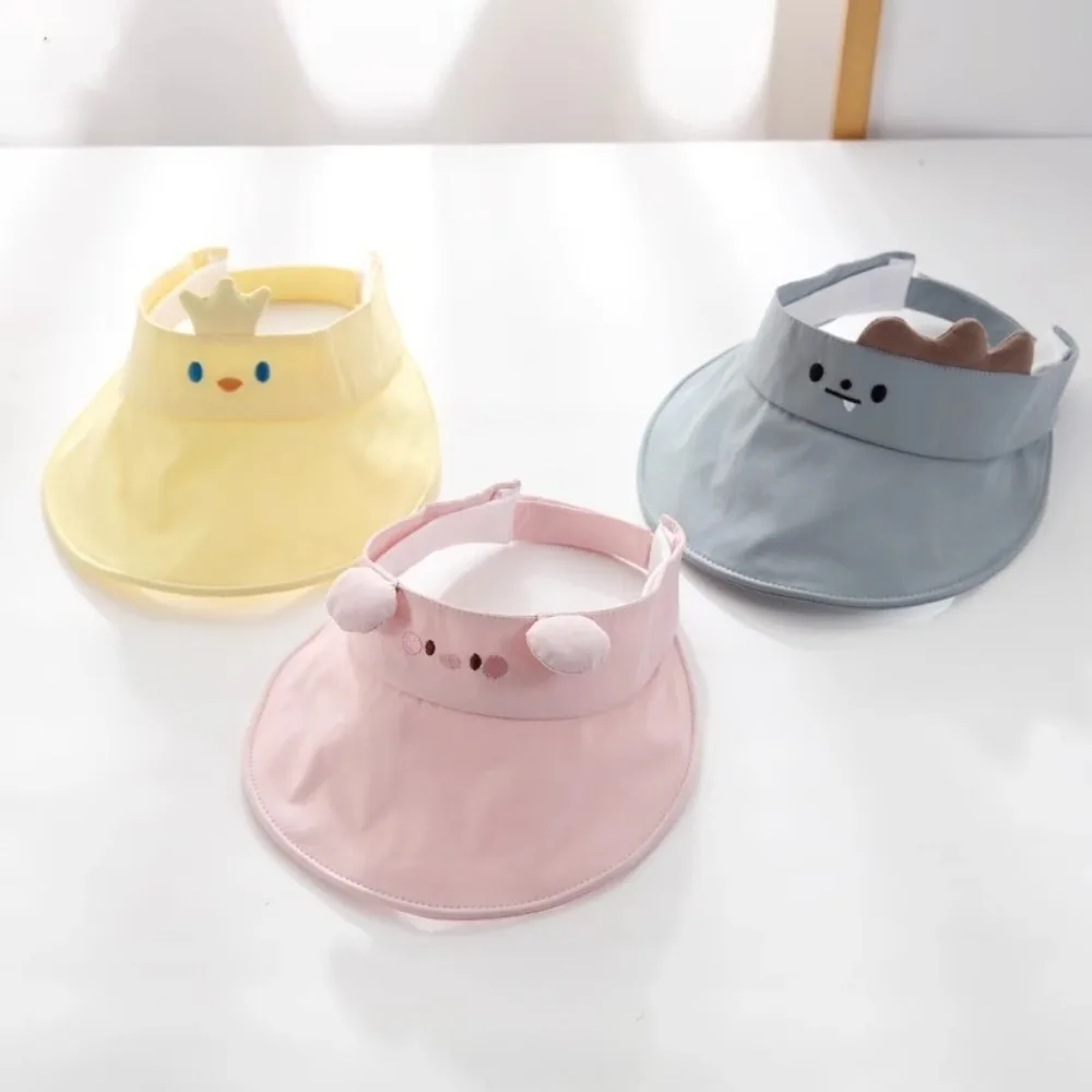 

Summer Baby Empty Top Visor Cap Fisherman Hat Cute Infant Travel Beach Hat Anti-UV Visor Cap For 0-3 Years Old Baby