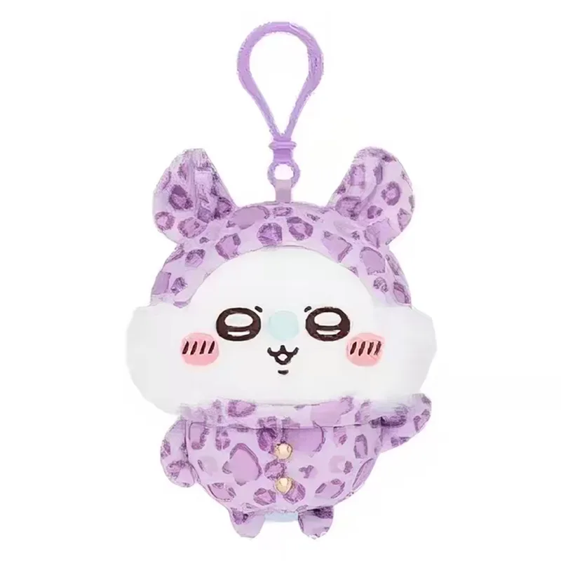 Leopard Print Usagi Chiikawa Hachiware Momonga Penguin Plush Pendant Backpack Ornament Gift For Teen Girls Daily Bag Accessory view 5