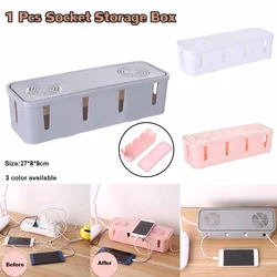 1 Pcs Household Plug Cable Storage Box Wire Management Socket Tidy Organizer