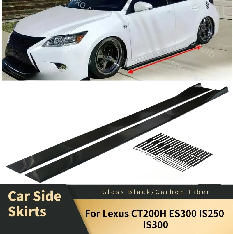 Saias Laterais para Lexus CT200H ES300 IS250 IS300, Extensão de 78.7'' para Painel Inferior Divisor e Difusor, Peça Exterior de Estilização Bodykit