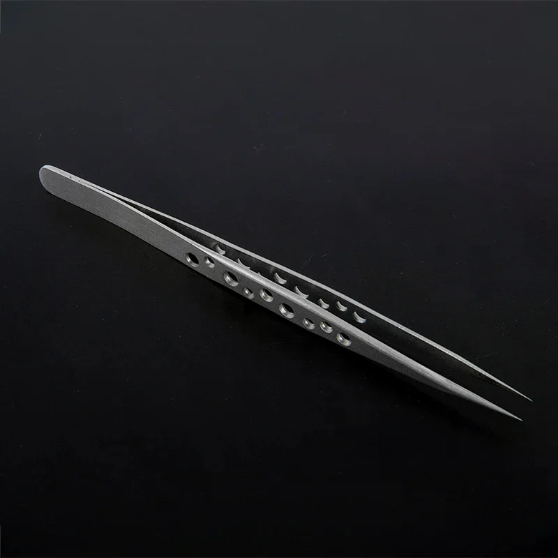 1PCS Straight Stainless Steel Rhinestones Picker Eyelash Tweezer Nippers Clip Tool Extensions Grafting Silicone Eyelash Perm Pad