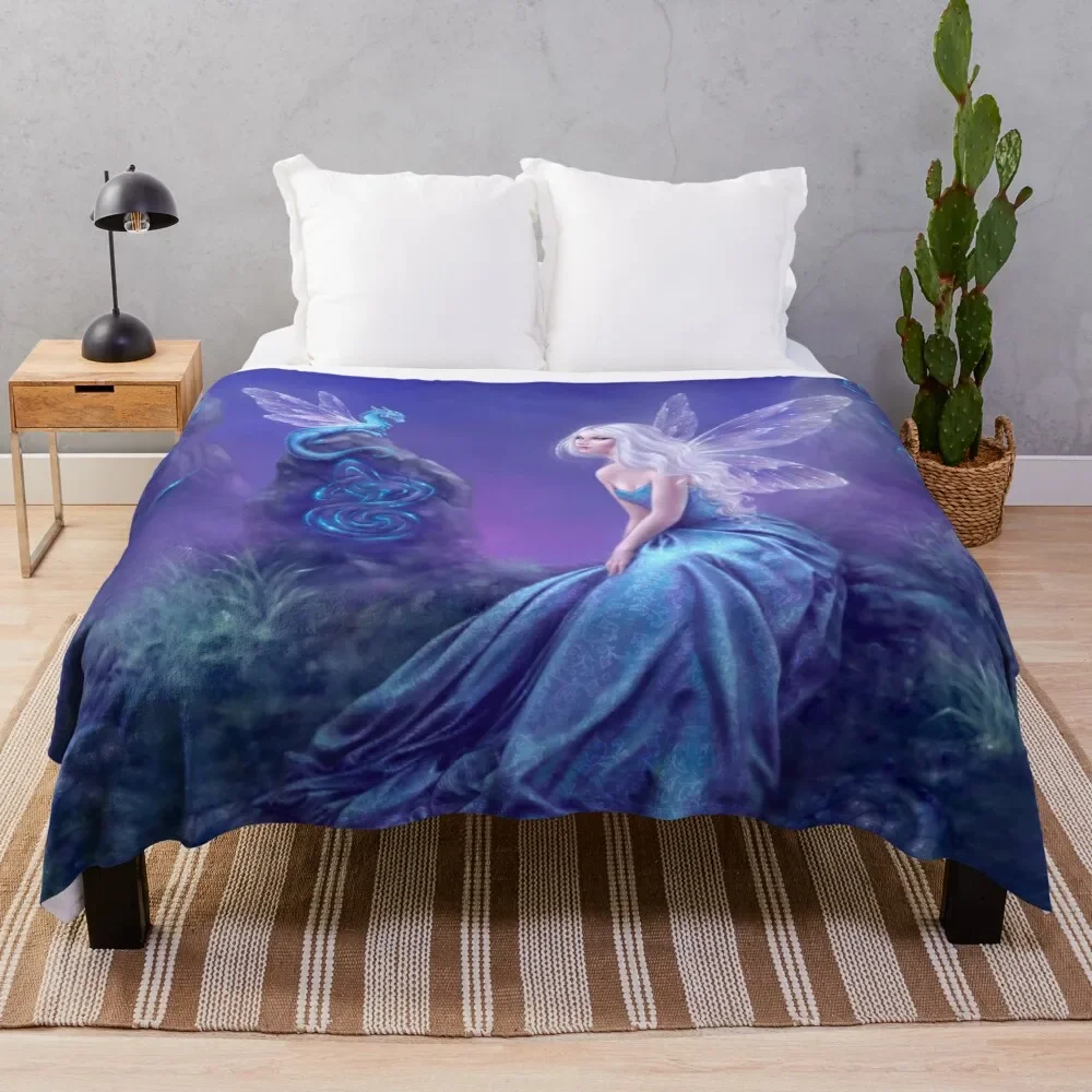 Luminescent Fairy & Dragon Art Throw Blanket Tourist Bed For Baby Plush Blankets