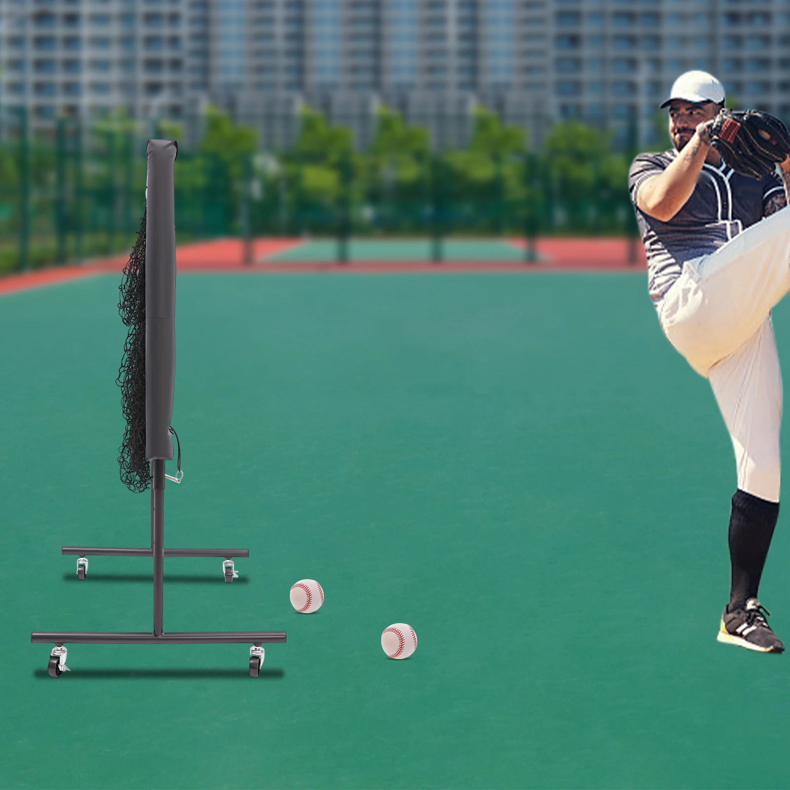 Baseball Training Equipment for Hitting Pitching Practice with 3 Gears, Baseball Practice Net Throwing Net Training Net